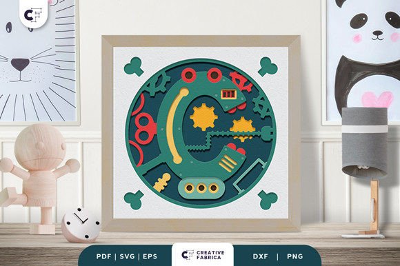 Download Alphabet Robot Letter C 3D Shadow Box - Premium Bundle