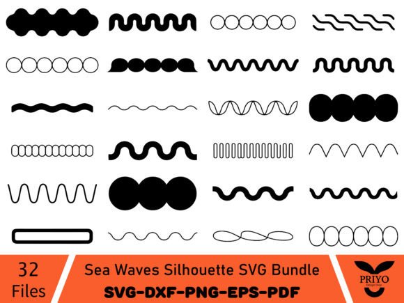 Download Sea Waves Silhouette SVG Bundle - Premium Resources