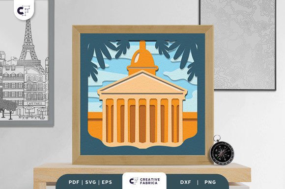 Download The Pantheon 3D Layered Paper Cut SVG - 3d layered Collection