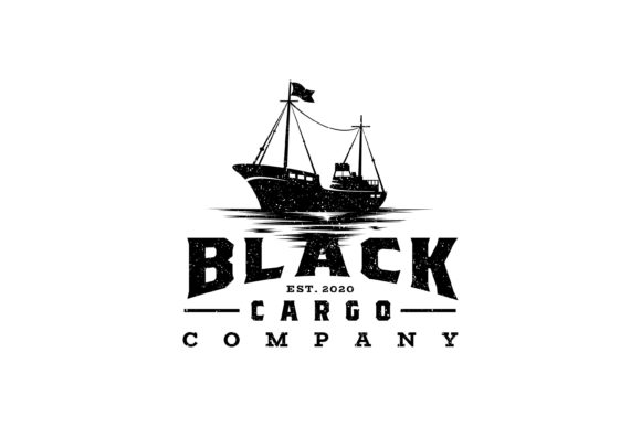 Download Black Heavy Cargo Ship Boat on the Sea - Cargo Collection