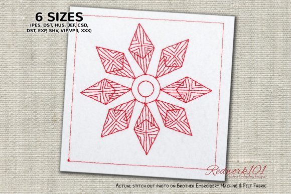 Download Snowflake Design Redwork - Snowflake design Collection