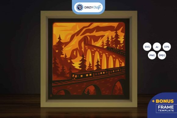 Download Trains on the Mountains 3D Layered - 3d layered Collection