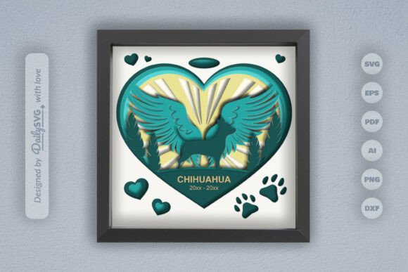 Download Memorial Dog Chihuahua Layered Papercut - Premium Resources