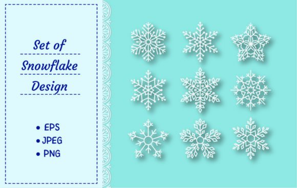 Download Set of Snowflake Design Element - Snowflake design Collection