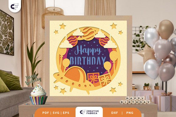 Download Galaxy Birthday 3D Layered Paper Cut - 3d layered Collection