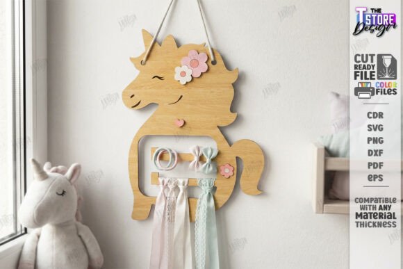 Download Baby Bow Wall Holder Laser Cut File |CNC - Premium Resources