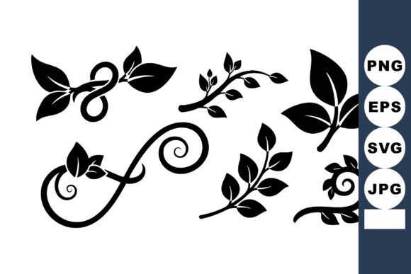Download Black Floral Vine Decorative Elements Ve - Premium Resources