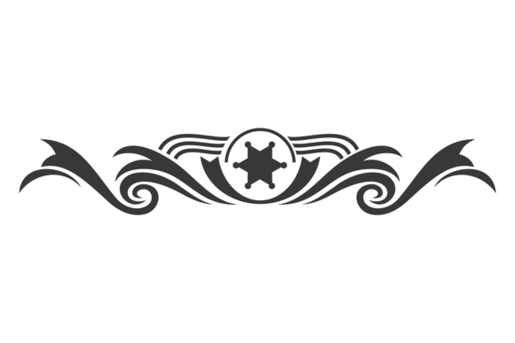 Download Decorative Header with Sheriff Star. Ret - Decorative Collection