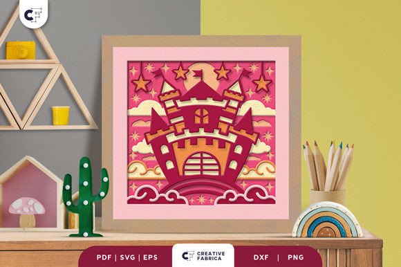 Download Castle 3D Layered Paper Cut SVG - 3d layered Collection