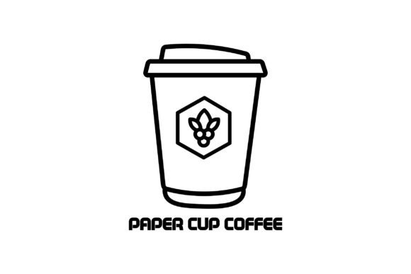 Download Black and White Logo - Paper Cup Coffee - Logo Collection