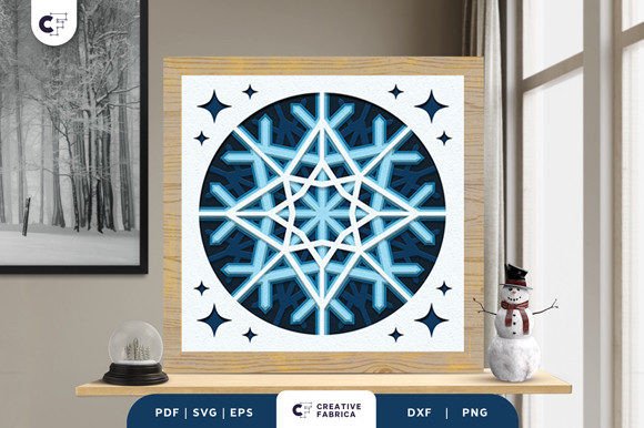 Download Intricate Snowfall Shadow Box SVG - Fall Collection