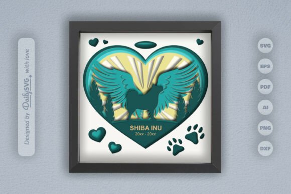 Download Memorial Dog Shiba Inu Layered Papercut - Premium Resources