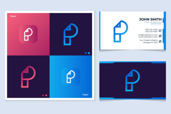 Download P Monogram. P Logo. Paper Factory Emblem - Logo Collection