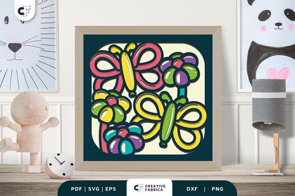 Download Balloon Butterfly 3D Paper Cut SVG - Premium Resources