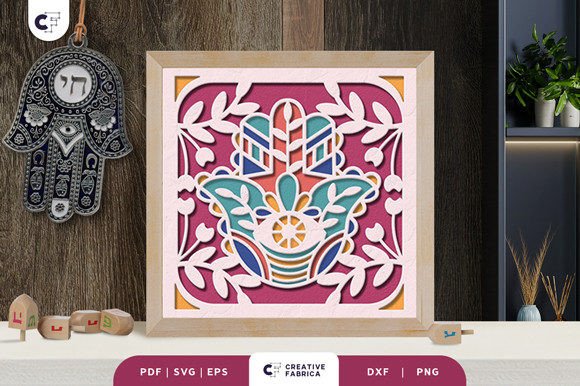 Download Hamsa Hand 3D Layered Paper Cut SVG - 3d layered Collection