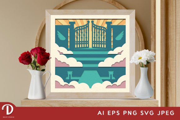Download Angelic Heaven’s Gate 3D - Memorial SVG - Memorial svg Collection