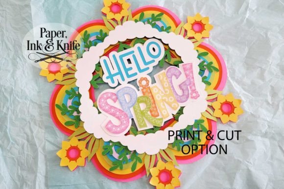 Download Hello Spring 3D Layered Wreath - 3d layered Collection