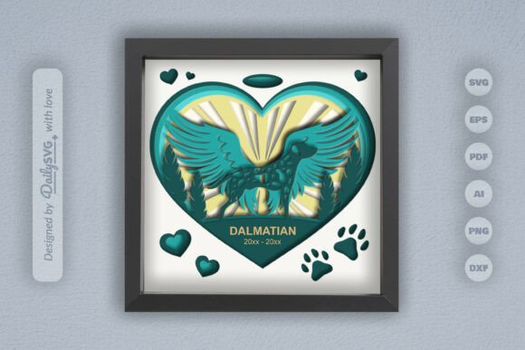 Download Memorial Dog Dalmatian Layered Papercut - Premium Resources